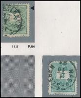 1881 2 db 3kr vésésjavítással, kitörési foltokkal (ex Orbán, Sebestyén aranyérmes kiállítási gyűjteményből)