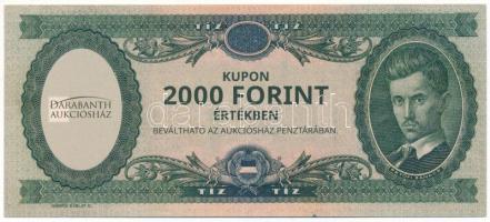 2023. "Darabanth Aukciósház" 2000Ft értékű, sorszámozott "00022" kuponja T:UNC