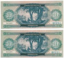 2023. "Darabanth Aukciósház" 2000Ft értékű, kuponja (2x) sorszámkövető "00053-00054" T:UNC