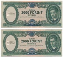 2023. "Darabanth Aukciósház" 2000Ft értékű, kuponja (2x) sorszámkövető "00053-00054&q...