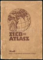1940 Zsebatlasz. Bp., 1940, M. Kir. Honvéd Térképészeti Intézet, 32 p. Benne az új országhatárokkal, a visszatért Felvidék, Kárpátalja, és Erdély területeivel. Kiadói papírkötés, foltos, javított borítóval.