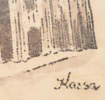 [Grafika] A kassai Szent Erzsébet-székesegyház. Ismeretlen grafikus selyemnyomata (1910 körül).
[Ka...