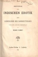 Beiträge zur Indischen Erotik. Das Liebesleben des Sanskritvolkes. Nach den Quellen dargestellt von ...