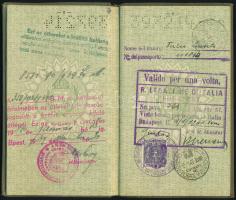 1939 Bp., Vértes László operaházi tag (énekkari tag) fényképes útlevele / Hungarian passport