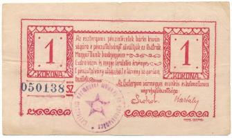 1919. Esztergom 1919. június 10. 1K "Esztergomi Pénzintézetek Utalványa" T:F Adamo EST-1.1