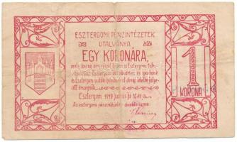 1919. Esztergom 1919. június 10. 1K "Esztergomi Pénzintézetek Utalványa" T:F
Adamo EST-1....