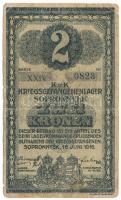 1916. Sopronnyék / Hadifogolytábor 1916. június 16. 2K római sorozat- és arab sorszámmal "XXIV 0823" T:VG Hungary / Sopronnyék / POW camp 1916.06.16. 2 Krone with Roman series and arabic serial numbers "XXIV 0823" C:VG Adamo HHP1.5