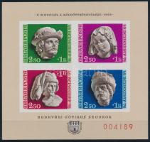 1976 Bélyegnap (49.) - A MABÉOSZ blokk, hátoldalán "A Magyar Posta ajándéka" felirattal (25.000) (betapadás / gum disturbance)