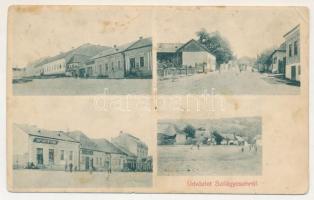 1917 Szilágycseh, Cehu Silvaniei; mozaiklap 4 képpel: utcakép, Hary Kristóf utóda üzlete. Krémer Ignátz kiadása / multi-view postcard with 4 images: street view, shop + "Tábori postahivatal 433" (fl)