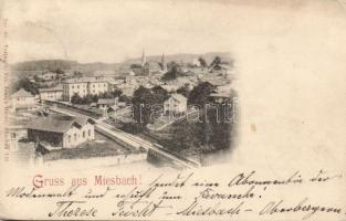 1898 Miesbach with railway bridge