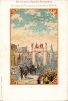 Bethlehem with the arrival of the German Royal Couple in 1898 litho (EK)