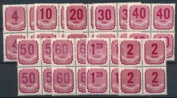 1950 Forint-filléres portó II. sor négyestömbökben (20.000)