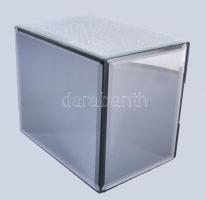 Tükörlap oldalakkal háromfiókos ékszeres doboz, 17x11x14 cm