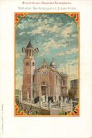 Betlehem the Church of the Redeemer with the German Royal Couple litho