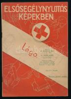 1944 Orovecz Béla - Telbisz Albert: Elsősegélynyújtás képekben. vitéz Szurmay Lajos előszavával. ,,Riadó!" A Légoltalmi Liga képes folyóirata kiadása. Bp., 1944, Pallas-ny., 43+[1] p. Kiadói tűzött papírkötés, kissé viseltes állapotban, az utolsó lap kissé sérült.