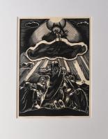 Dallos Hanna (1907-1944): "Miképpen mi is megbocsátunk...", fametszet, papír, jelzett a me...