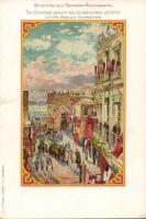 Jerusalem Jaffa Gate with the German Royal Couple litho