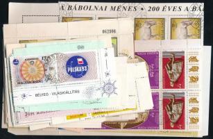 Kis modern magyar tétel benne ívdarabok, blokkok, bélyegek, szelvényes bélyegek