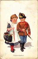 1921 Verproviantiert / K.u.K. military art postcard. B.K.W.I. 957-4. s: K. Feiertag (EB)