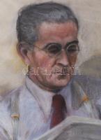 Hubay-Cebrián Andor (1898-1971): Horthy Miklós, Estoril, 1956. Pasztell, papír, jelezve jobbra lent,...