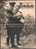 1942 Die Wehrmacht. Herausgegeben vom Oberkommando der Wehrmacht. 6. Jahrgang Nr. 9. Német nyelvű II. világháborús folyóirat, fekete-fehér képekkel illusztrálva, a címlapon Adolf Hitler és Hermann Göring, kisebb szakadással 16 p.
