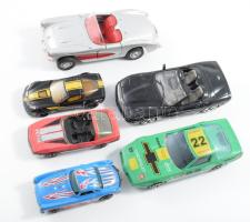 6 darab Corvette fém játékautó