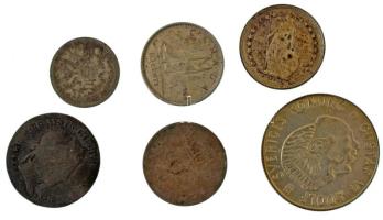 Vegyes, 6db-os külföldi Ag/billon érmetétel, benne Kanada, Svájc, Svédország, Orosz Birodalom, Franciaország, Habsburg Birodalom T:XF-F Mixed 6pcs foreign Ag/billon coin lot, including Canada, Switzerland, Sweden, Russian Empire, France, Habsburg Empire C:XF-F