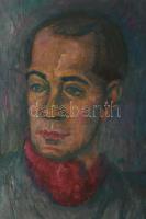 Jelzés nélkül, feltehetően 1920-40 körül: Festő portréja (Batthyány Gyula?). Olaj, vászon. Hátoldalá...