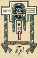 Weiden school absolvents 1918 coat of arms litho