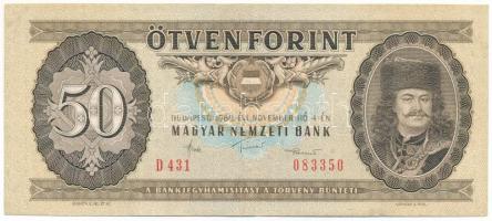 1986. 50Ft "D 431 083350" T:F szép papír Adamo F24