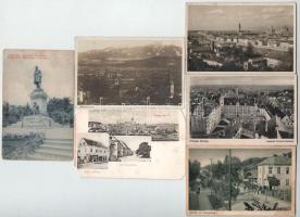 21 db RÉGI külföldi város képeslap, vegyes minőség / 21 pre-1945 foreign town-view postcards, mixed quality