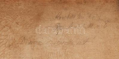 Korschelt Miklós (1900-1982): Dinnyés csendélet, 1936. Olaj, vászon. Jelzett. Hátoldalán autográf fe...