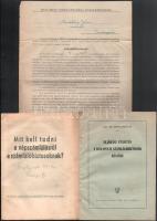 1948 Propaganda és politikai kiadványok, 3 db: A népi demokrácia kérdései, Oktatási füzetek - Politi...