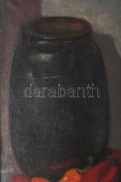 Olvashatatlan (Ivanovics M?) jelzéssel: Paprikás csendélet, 1936. Olaj, vászon. Proveniencia: Saphie...