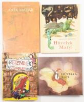 Vegyes mesekönyv tétel, 4 db. Különféle kötésben, változó állapotban.