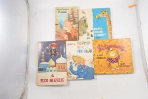 Vegyes mesekönyv tétel, 5 db. Különféle kötésben, változó állapotban.