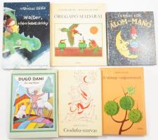 Vegyes mesekönyv tétel, 6 db. Különféle kötésben, változó állapotban.