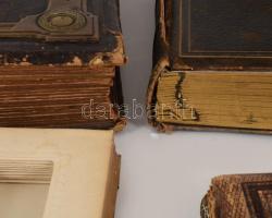 6 darab antik fotóalbum, vegyes állapotban