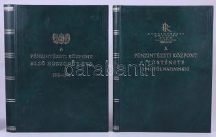 A Pénzintézeti Központ első huszonöt éve 1916-1941. Reprint. + A Pénzintézeti Központ története 1941-től napjainkig. Kiadói műbőr kötés, jó állapotban.