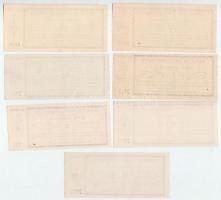 1920. Székesfehérvár 20f + 30f + 50f + 1K + 2K + 5K + 10K "Világítási és Vízmű Részvénytársaság...