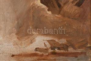 Jelzés nélkül, XX. sz. eleje: Fiúk. Olaj, vászon. Proveniencia: Saphier-gyűjtemény. Dublírozott, res...