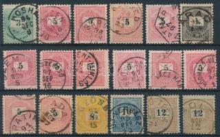 18 db Krajcáros bélyeg szép / olvasható bélyegzésekkel