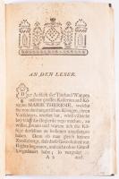 Palm, Franz Karl: Die Abhandlung über die Titel und Wappen von Maria Theresia als apostolische König...