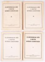 Ellenforradalmi erők a magyar októberi eseményekben. I-IV. köt. Bp., [1957], Magyar Népköztársaság Minisztertanácsa Tájékoztatási Hivatala. Fekete-fehér fotókkal illusztrálva. Kiadói papírkötés, változó állapotban.