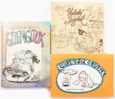 Sajdik Ferenc: Kutyák, ebek + egyebek. Sadik Ferenc rajzai. Bp. - Székesfehérvár, 1990, Tudor. Kiadói papírkötés. + Két könyv Sajdik Ferenc illusztrációival.  Rónaszegi Miklós :A gézengúzok meg az idegenforgalom. Bp., 1982, Móra. Kiadói kartonált papírkötés.;  Jaroslav Hasek: Valaki Prágából. Történetek Jaroslav Hasek életéből. Bp., 1983, Népszava. Kiadói kartonált papírkötés.;