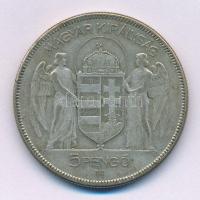 1930. 5P Ag "Horthy jobbra" T:F patina
Adamo P8