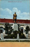 1915 Érsekújvár, Nové Zámky; Kossuth Lajos szobor, Ethey Károly üzlete. Binéth Gáspár kiadása / statue, shops