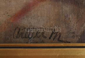 Artner M. jelzéssel: Befőttes csendélet, 1918. Olaj, vászon, farostra ragasztva. Proveniencia: Saphi...