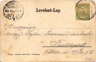 1904 Dévény, Theben a. d. Donau, Devín (Pozsony, Bratislava); látkép, vár. Verlag "Bediene dich...