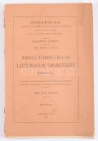 Szikszai Fabricius Balázs latin-magyar szójegyzéke 1590-ből



Budapest, 1906. MTA. 141 + [6]p. ...